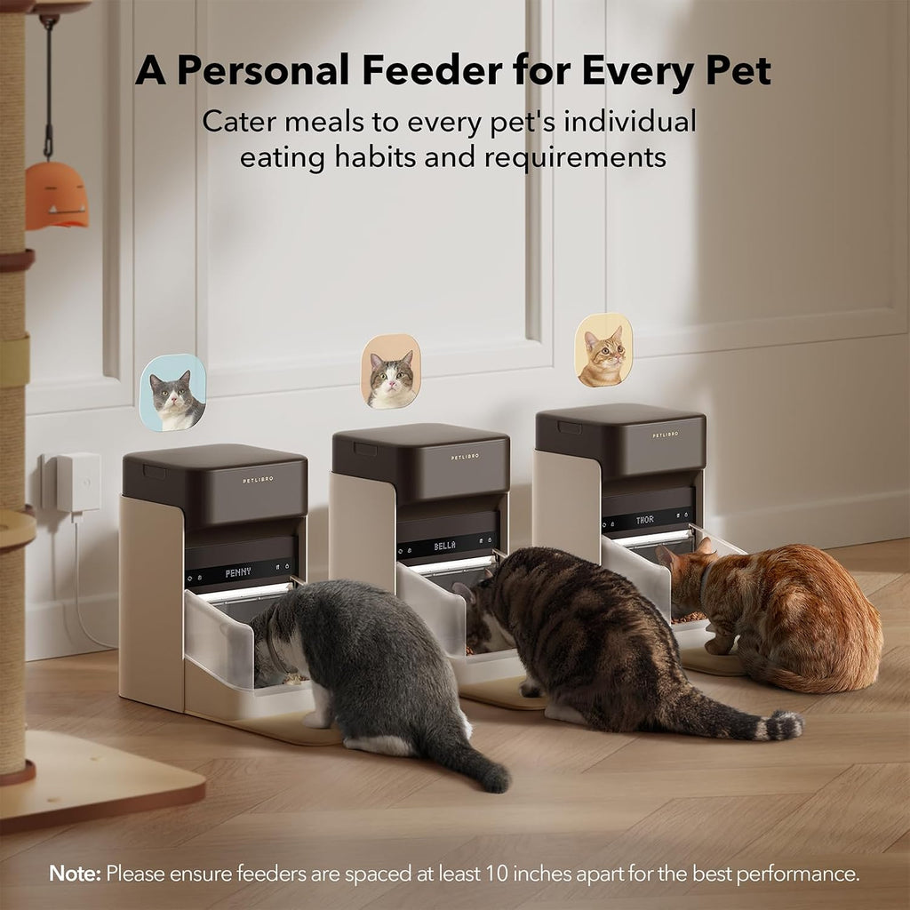Bundle of PETLIBRO Upgraded RFID Automatic Cat Feeder, 5G Wi-Fi Automatic Pet Feeder, 3L Auto Cat Feeder App Control for Dry Food+ PETLIBRO Wi-Fi Automatic Wet Food Feeder, Refrigerated Pet Feeder