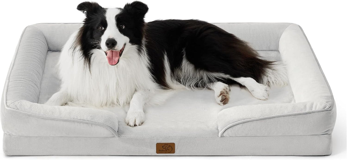 Bedsure Orthopedic Dog Bed Medium Washable Original Design, 28" Grey