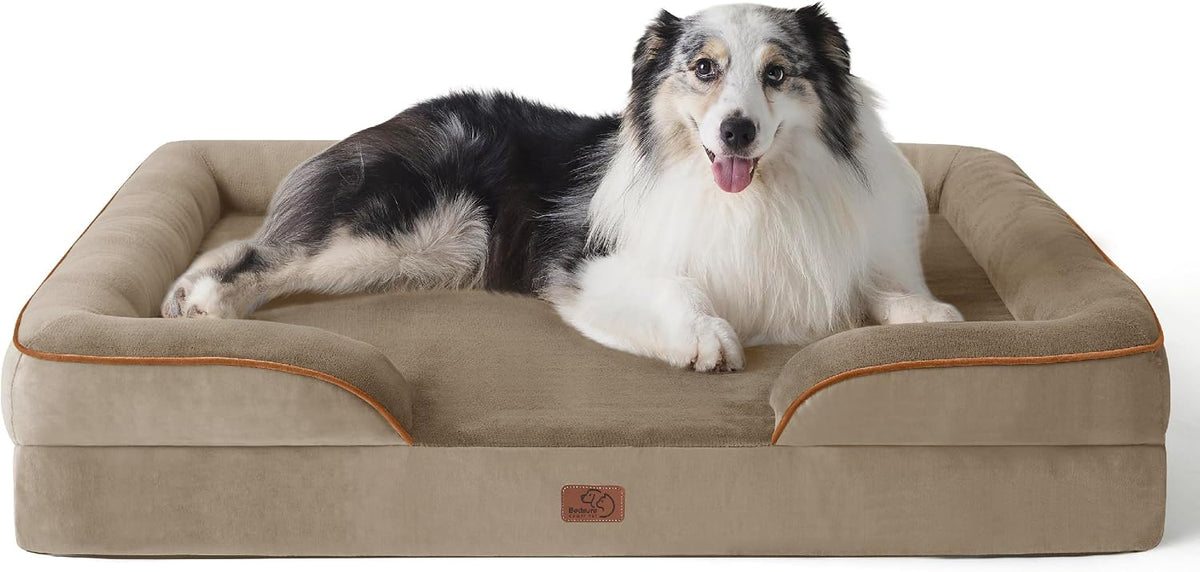 Bedsure Orthopedic Dog Bed Medium Washable Original Design, 28" Grey