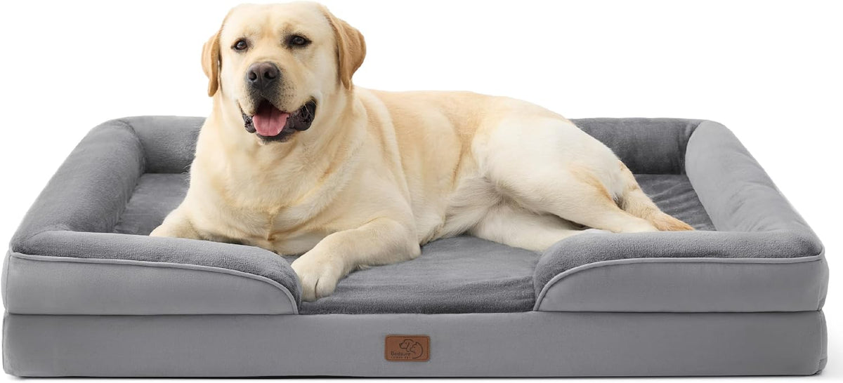 Bedsure Orthopedic Dog Bed Medium Washable Original Design, 28" Grey
