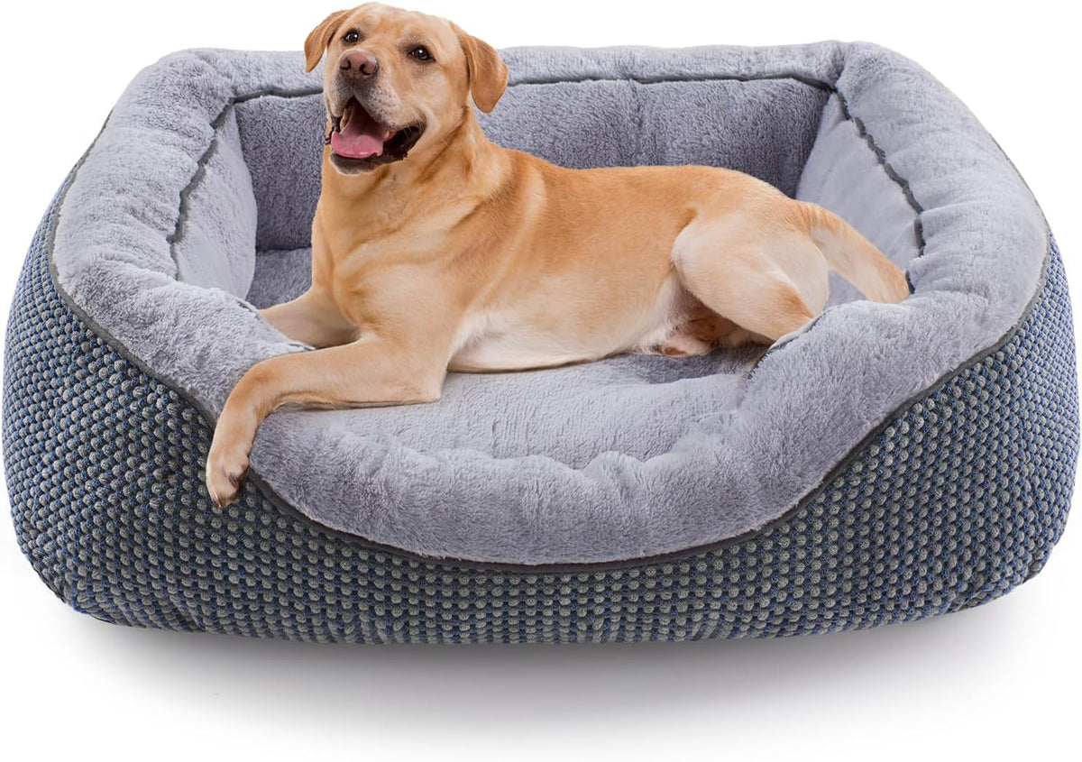Small Dog Bed for Small Dogs, Cat Beds for Indoor Cats Washable, Orthopedic Dog Bed, Warming Soft Calming Sleeping Puppy Bed Durable Pet Bed with Anti-Slip Bottom S(20"x19"x6")