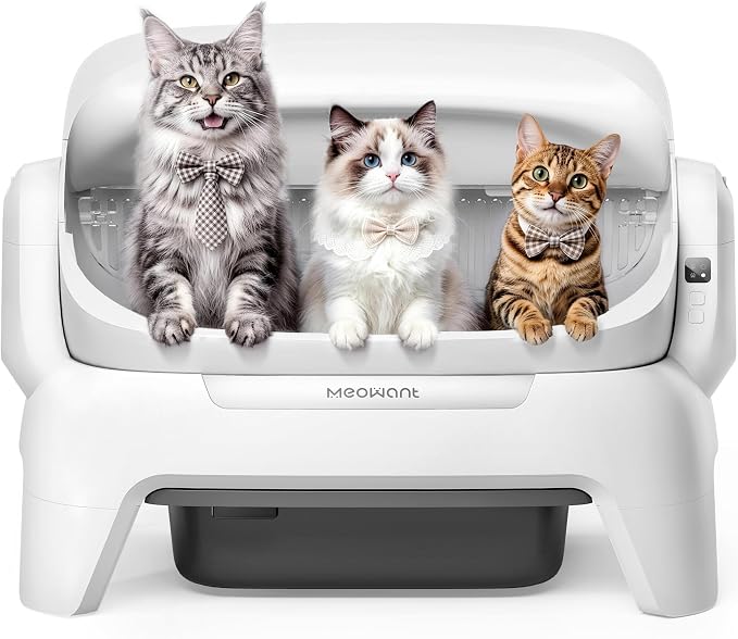 Meowant Extra Large Automatic Litter Box Infrared Scanning and Anti-Pinch