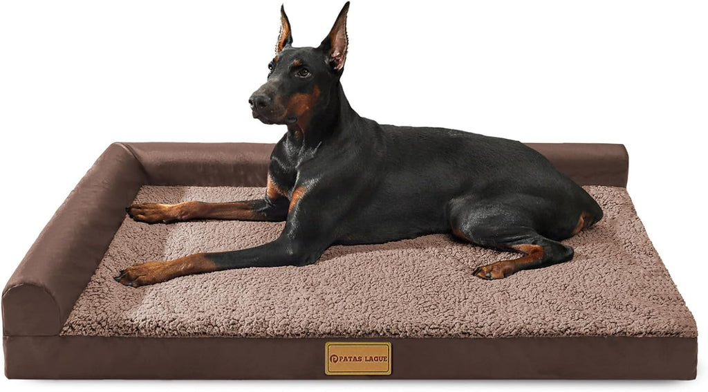 Patas Lague Orthopedic Large Dog Bed Washable Pet Sofa Bed 36''X24'' Black
