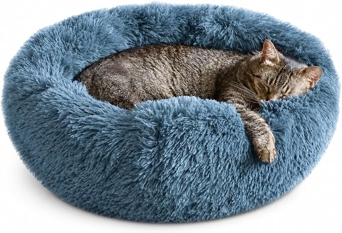Cat Beds for Indoor Cats & Small Dog, Fluffy Cat Bed