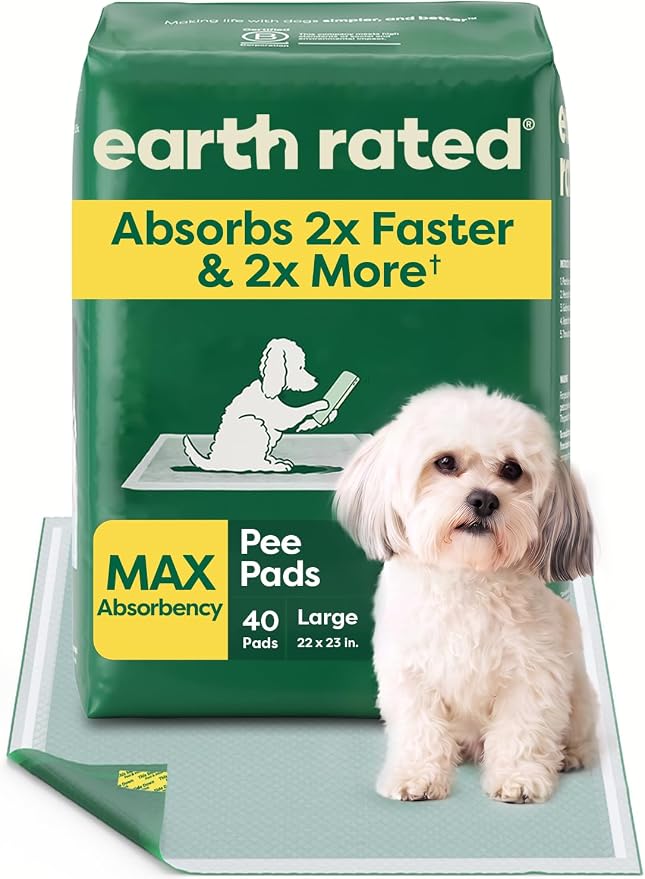Regular (L) Dog & Puppy Pee Pads, Discreet Top, Max Absorbency, 40CT