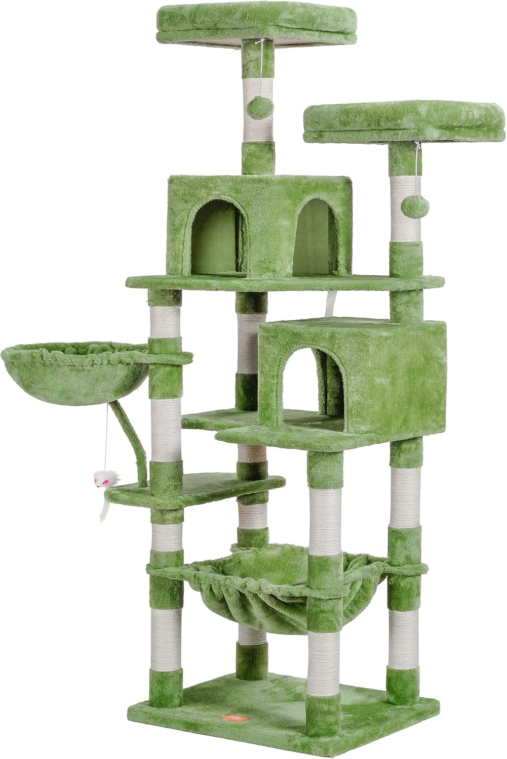 Heybly Cat Tree with Toy, 43.3 inch Cat Tower for Indoor Cats HCT004SG