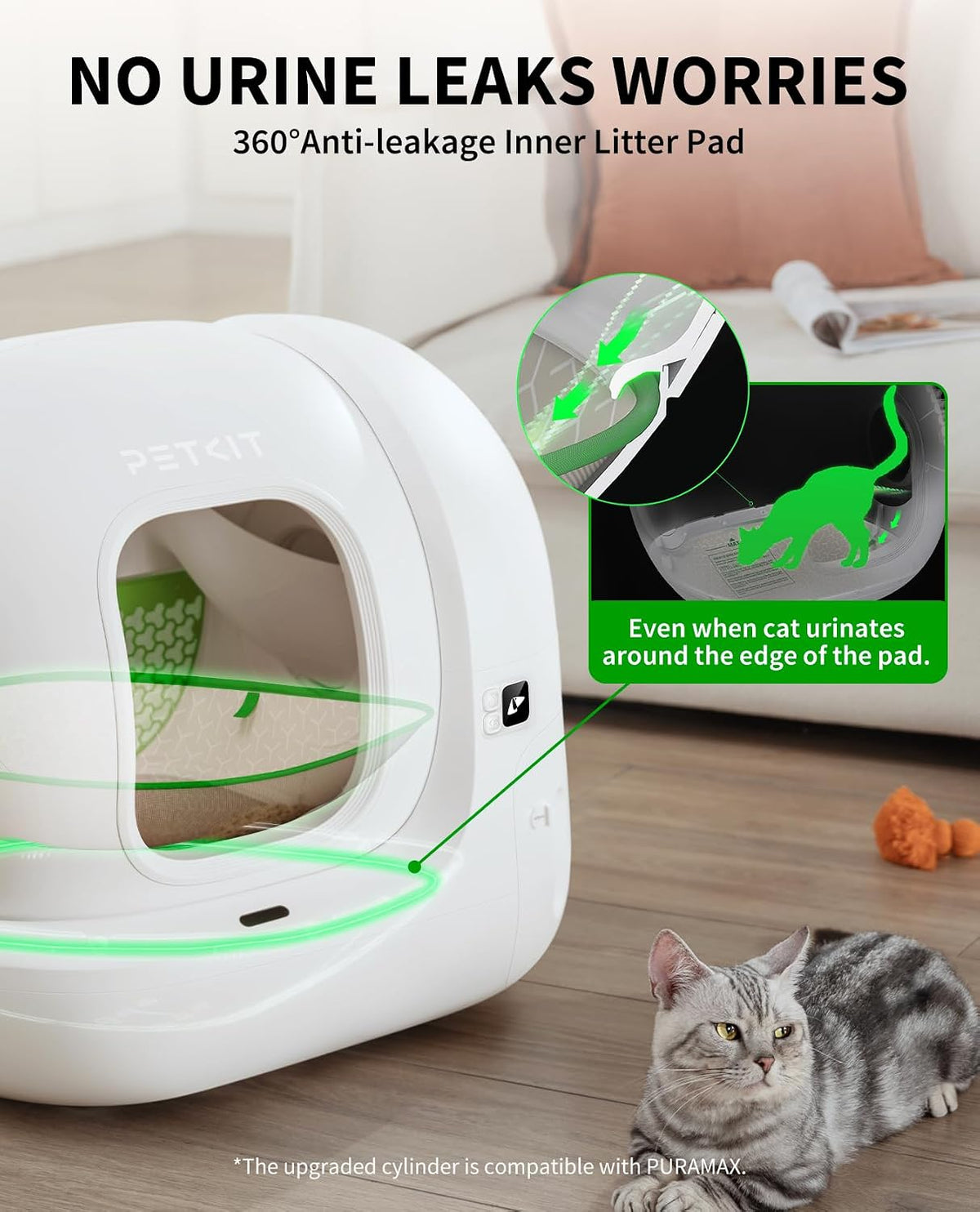 PETKIT PuraMax 2 Odor Free Automatic Cat Litter Box,with 2-Year Coverage