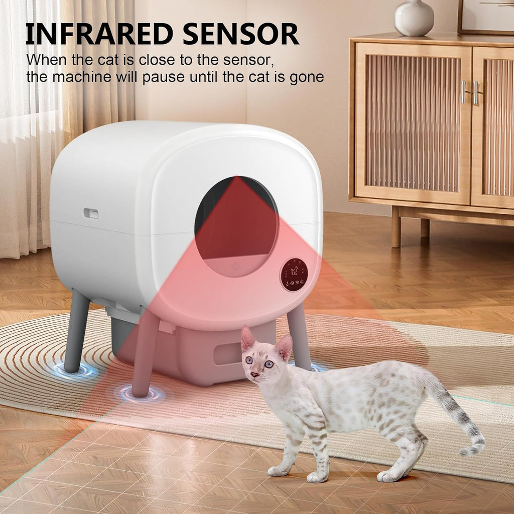 Cumrige Automatic Litter Box,Safety Sensor,App Control,95L Large Capacity