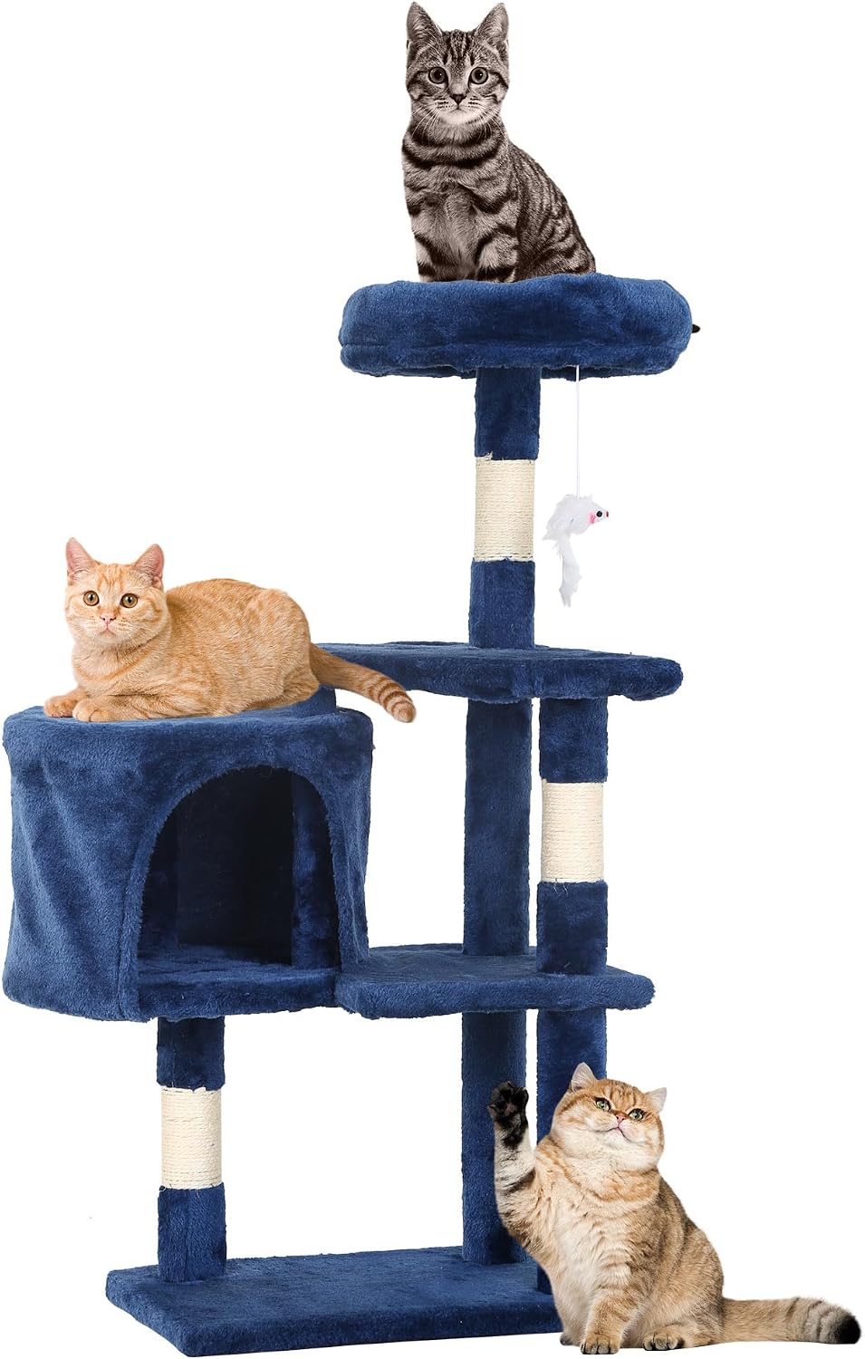 FDW | 54" Cat Tree Tower | Dark Gray | Multi-Level Indoor Activity Center