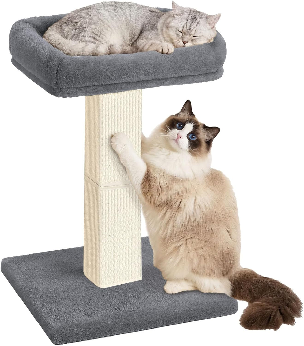 Cat Scratching Post for Indoor Cats, 32Inch Sisal Cat Scratcher, Beige
