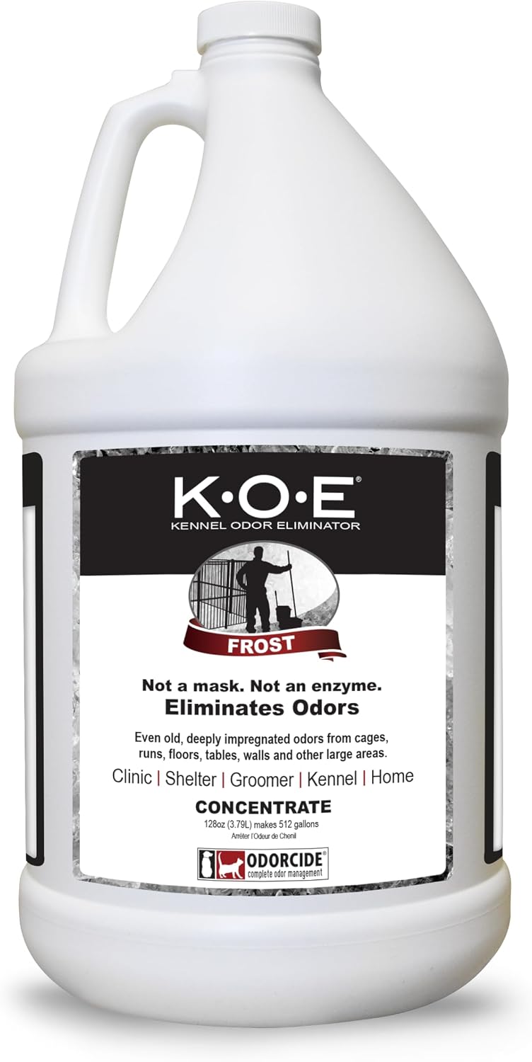 Odorcide K.O.E Kennel Odor Eliminator Concentrate, Fresh Scent, 16 oz - Non-Enzymatic Formula for Cages, Runs, Home and Kennel Use