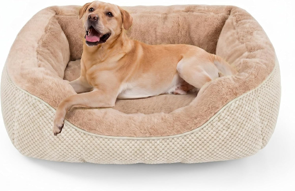 Small Dog Bed for Small Dogs, Cat Beds for Indoor Cats Washable, Orthopedic Dog Bed, Warming Soft Calming Sleeping Puppy Bed Durable Pet Bed with Anti-Slip Bottom S(20"x19"x6")
