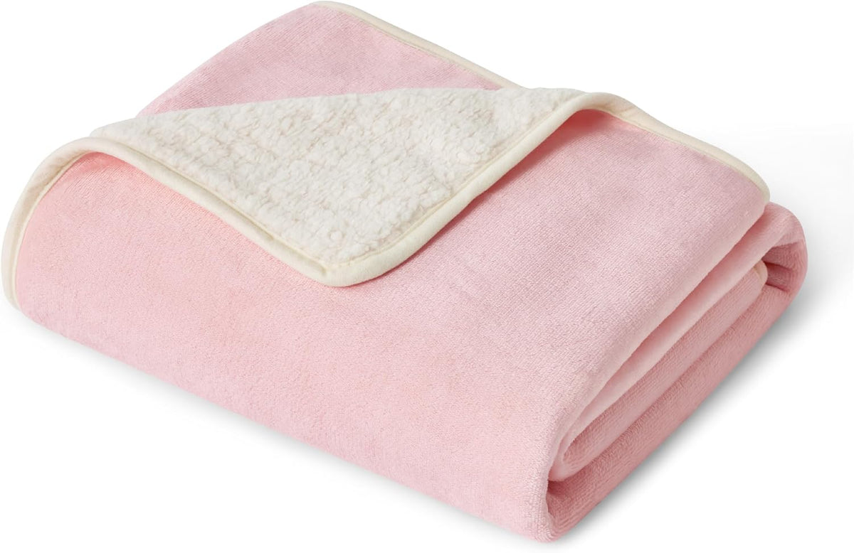 Bedsure Waterproof Dog Blankets for Large Dogs Sherpa Fleece Throw, 40X50