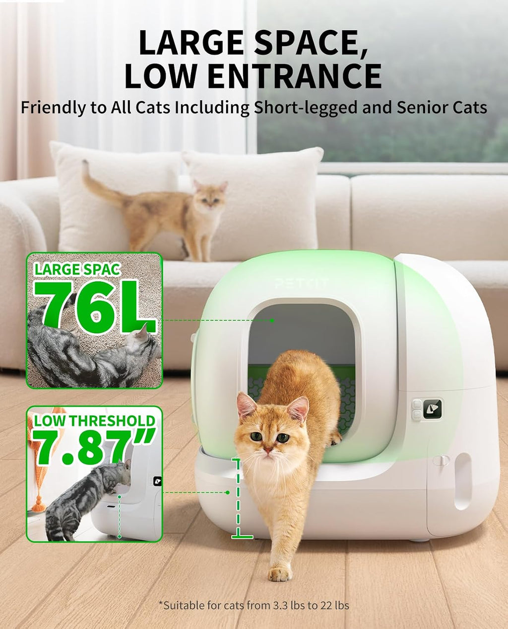 PETKIT PuraMax 2 Odor Free Automatic Cat Litter Box,with 2-Year Coverage