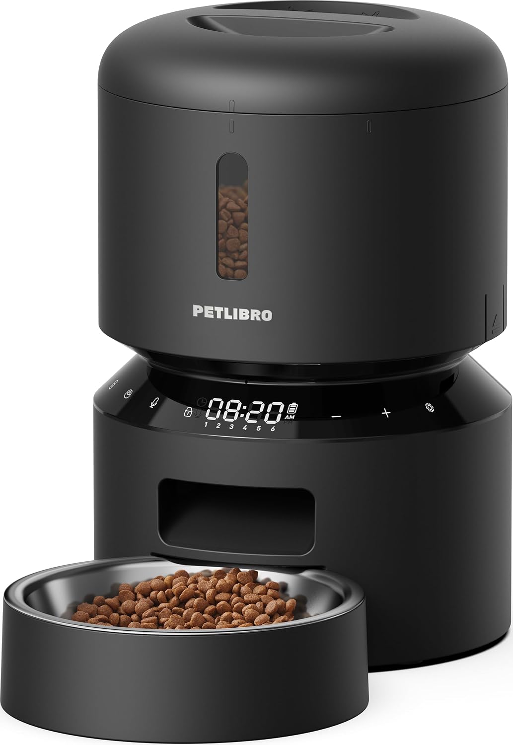 PETLIBRO Automatic Cat Feeder with Camera, 1080P HD Video with Night Vision, 5G WiFi Pet Feeder with 2-Way Audio, Low Food & Blockage Sensor, Motion & Sound Alerts for Cat & Dog Single Tray