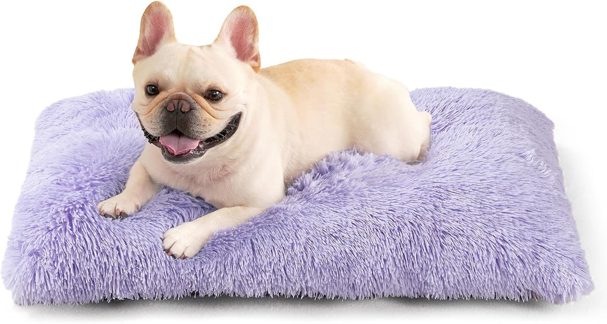 EHEYCIGA Fluffy Dog Crate Bed, Plush Extra Large Dog Pillow, Grey