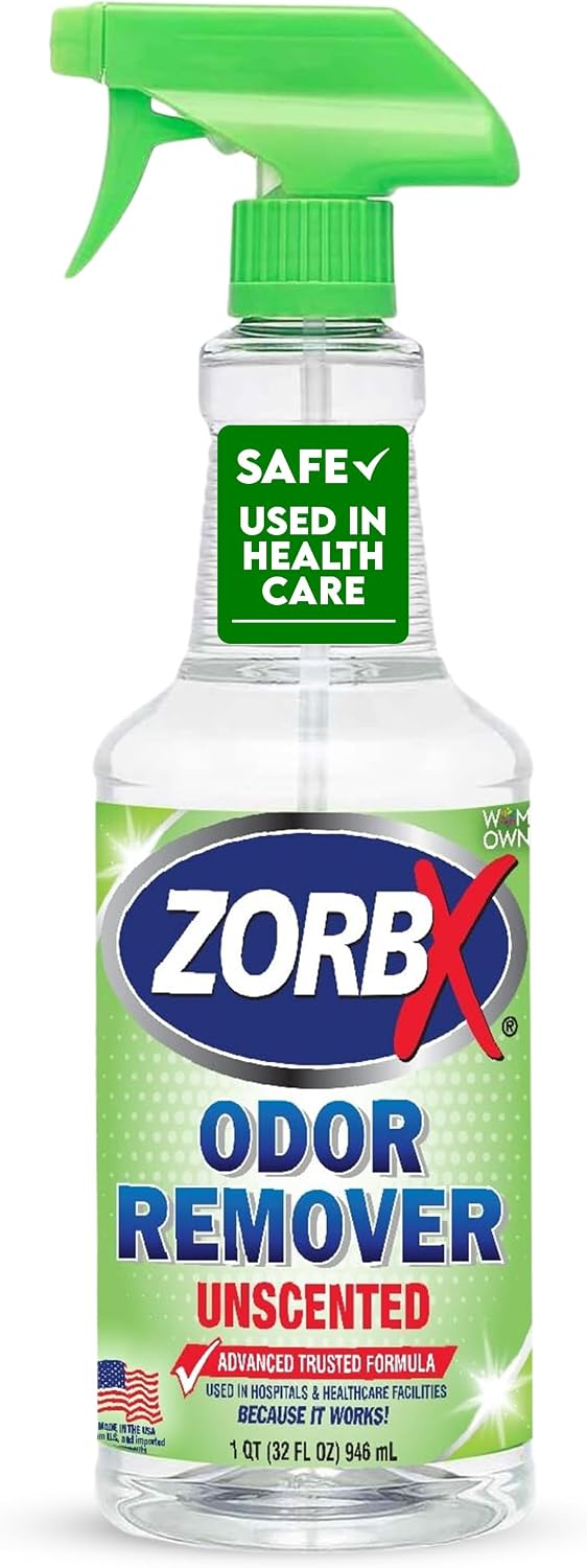 ZORBX Unscented Odor Remover 128 Oz Refill, Hospital-Grade Formula