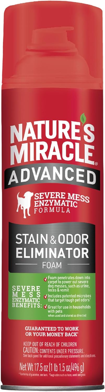 Nature’s Miracle Advanced Dog Stain & Odor Eliminator, Severe Mess, 1 gal