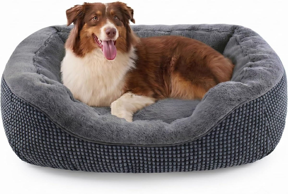 Small Dog Bed for Small Dogs, Cat Beds for Indoor Cats Washable, Orthopedic Dog Bed, Warming Soft Calming Sleeping Puppy Bed Durable Pet Bed with Anti-Slip Bottom S(20"x19"x6")