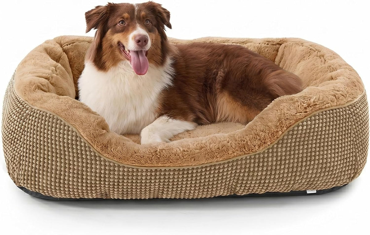 Small Dog Bed for Small Dogs, Cat Beds for Indoor Cats Washable, Orthopedic Dog Bed, Warming Soft Calming Sleeping Puppy Bed Durable Pet Bed with Anti-Slip Bottom S(20"x19"x6")