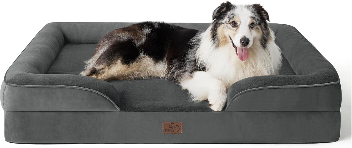 Bedsure Orthopedic Dog Bed Medium Washable Original Design, 28" Grey