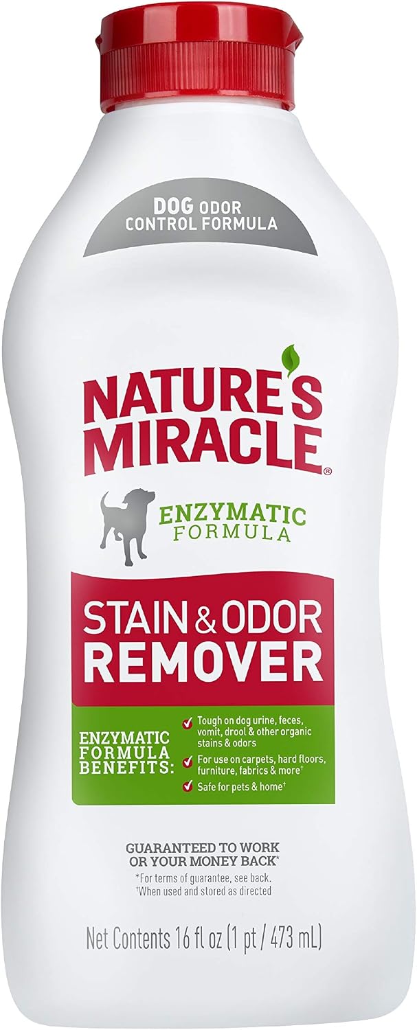 Nature’s Miracle Dog Stain & Odor Remover, Enzymatic Cleaner, 170 oz Refill