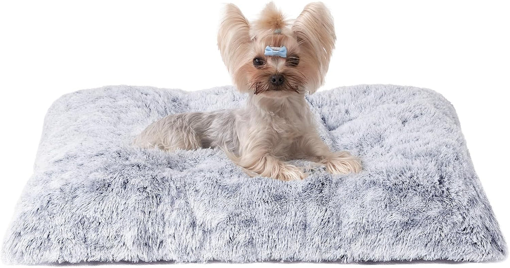 EHEYCIGA Fluffy Dog Crate Bed, Plush Extra Large Dog Pillow, Grey
