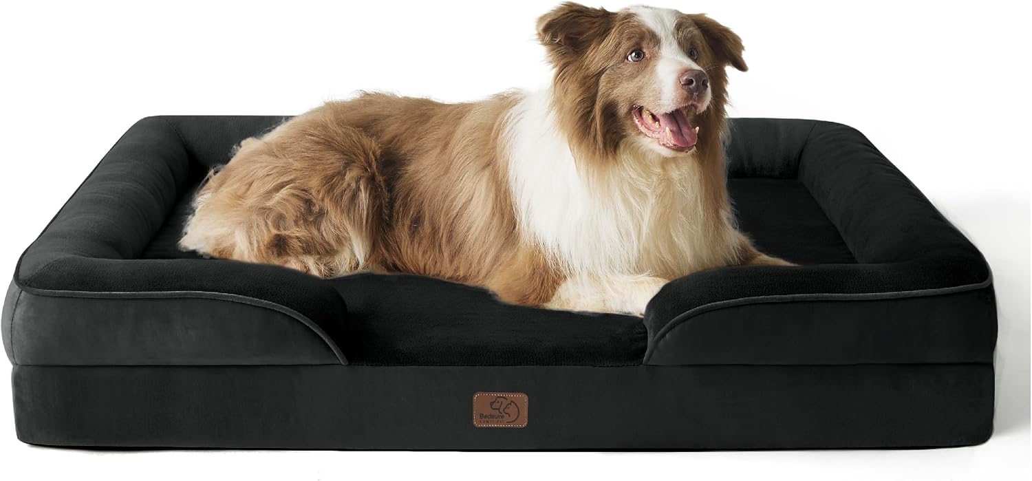 Bedsure Orthopedic Dog Bed Medium Washable Original Design, 28" Grey