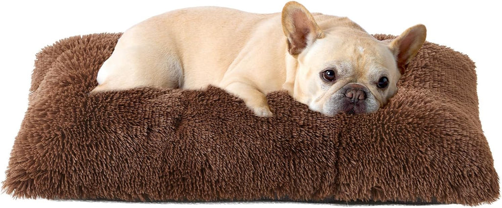 EHEYCIGA Fluffy Dog Crate Bed, Plush Extra Large Dog Pillow, Grey