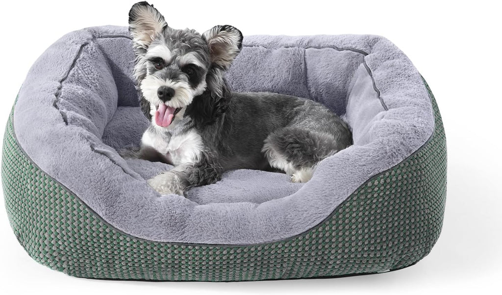 Small Dog Bed for Small Dogs, Cat Beds for Indoor Cats Washable, Orthopedic Dog Bed, Warming Soft Calming Sleeping Puppy Bed Durable Pet Bed with Anti-Slip Bottom S(20"x19"x6")
