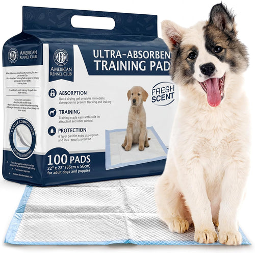 AKC Dog Training Pads, XL 28" x 30", Fresh Scent, 50 Count
