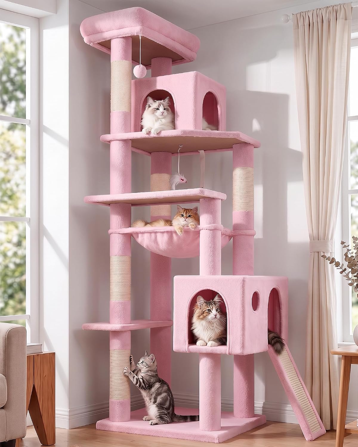 Globlazer F70 Pro Heavy Duty Cat Tree Tower for Indoor Cats Large Adult