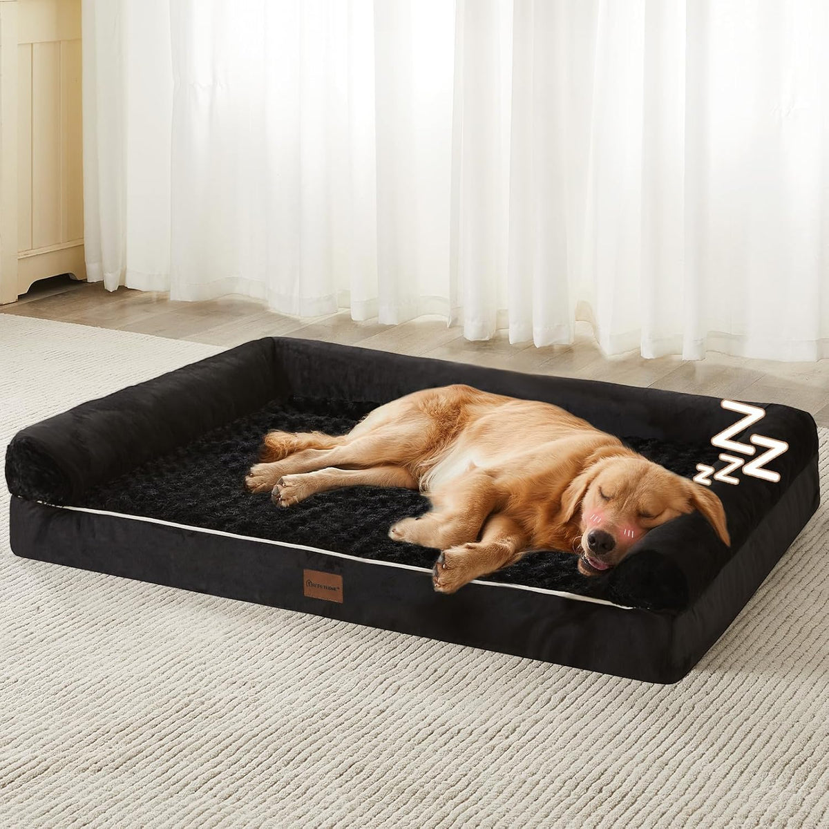 Orthopedic Washable Large Dog Bed for Senior Dog Comfy Sleep