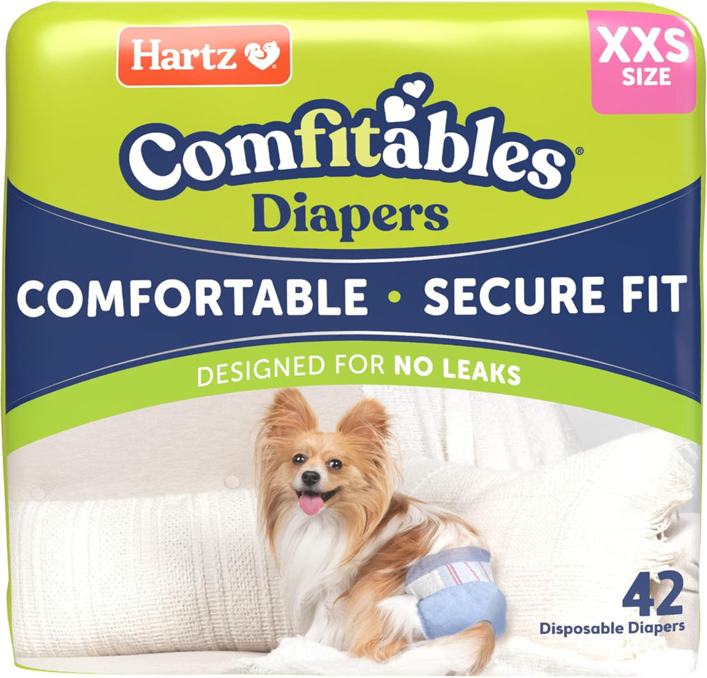 Hartz Disposable Dog Diapers, Size M 32 count, Comfortable & Secure Fit, Easy to Put On