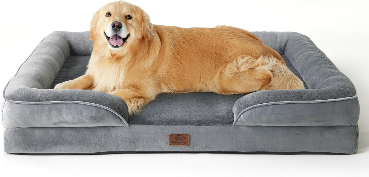 Bedsure Orthopedic Dog Bed Medium Washable Original Design, 28" Grey