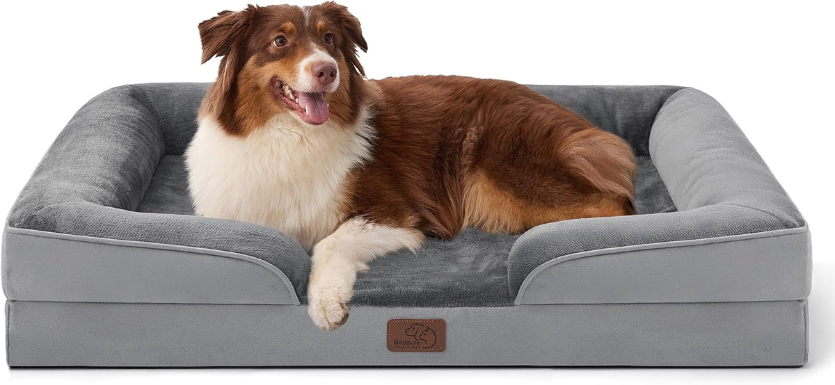 Bedsure Orthopedic Dog Bed Medium Washable Original Design, 28" Grey