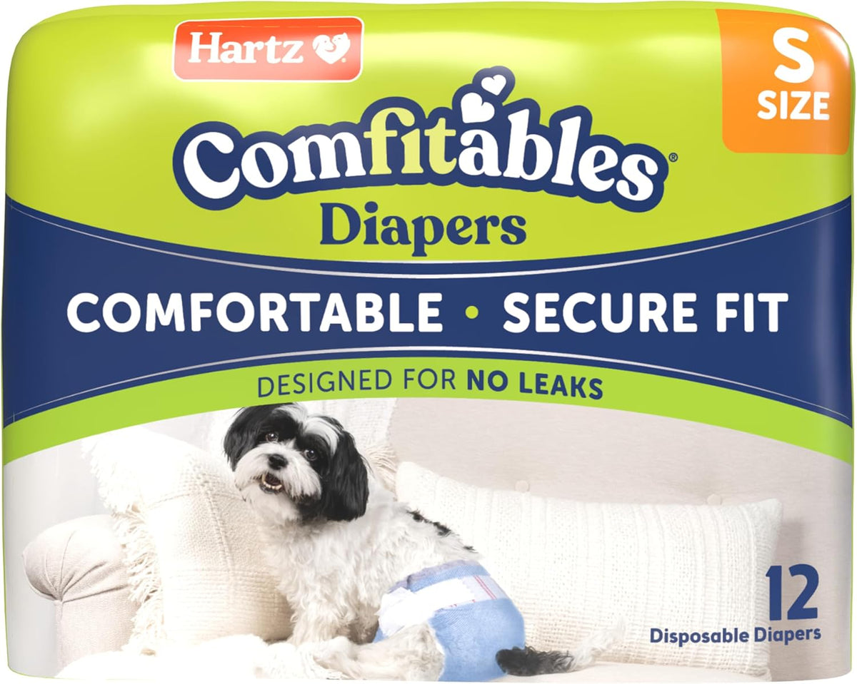 Hartz Disposable Dog Diapers, Size M 32 count, Comfortable & Secure Fit, Easy to Put On