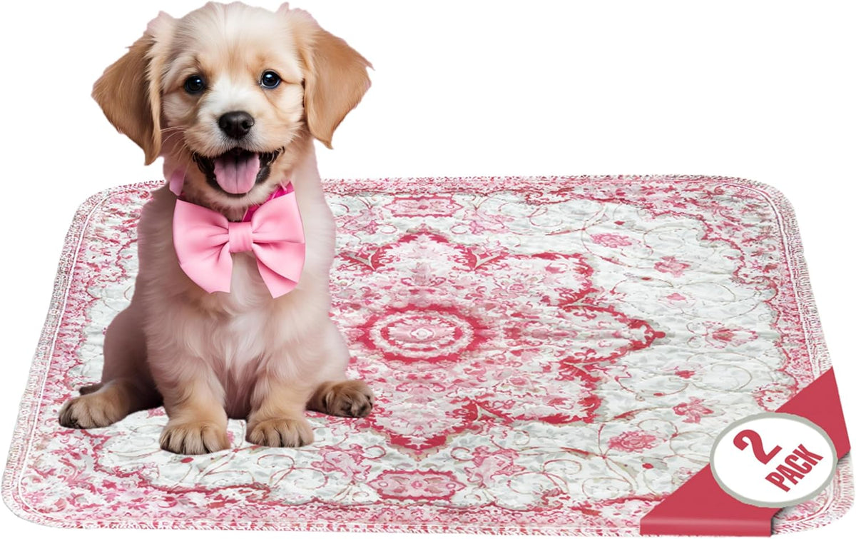 PUPIBOO Washable Pee Pads for Dogs and Cats - Super Absorbent Reusable Puppy Training Pads - 100% Waterproof, Leak-Proof & Non-Slip Whelping Pads for Pet Housebreaking
