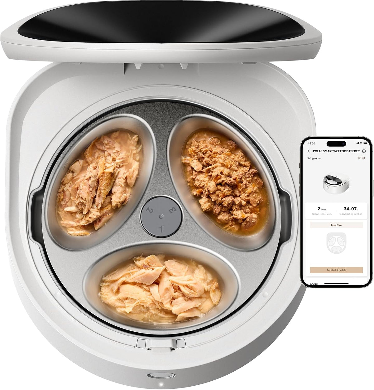 PETLIBRO Automatic Wet Food Cat Feeder 2026 New Version with Semiconductor Cooling, Refrigerated 3 Fresh Meals in 3 Days, App-Controlled Pet Food Dispenser, Stainless Steel Bowl, Easy to Clean