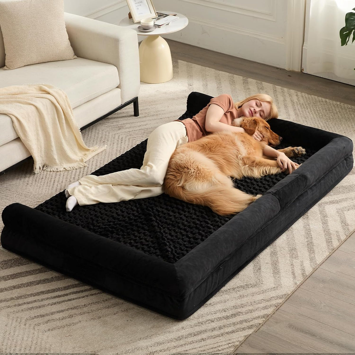 Orthopedic Washable Large Dog Bed for Senior Dog Comfy Sleep
