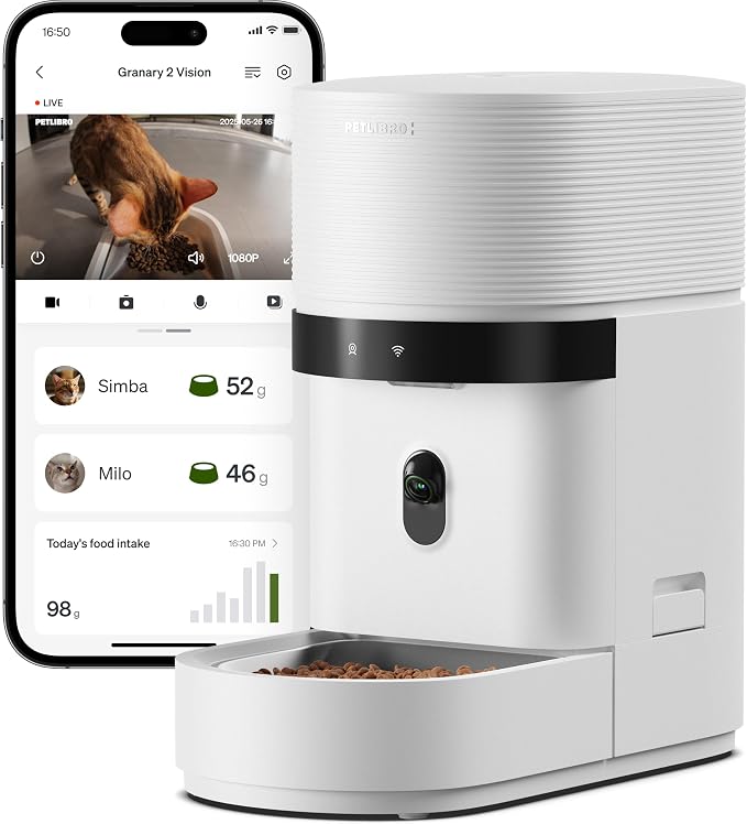 PETLIBRO Automatic Cat Feeder with Camera, Scale AI Smart Food Intake Track