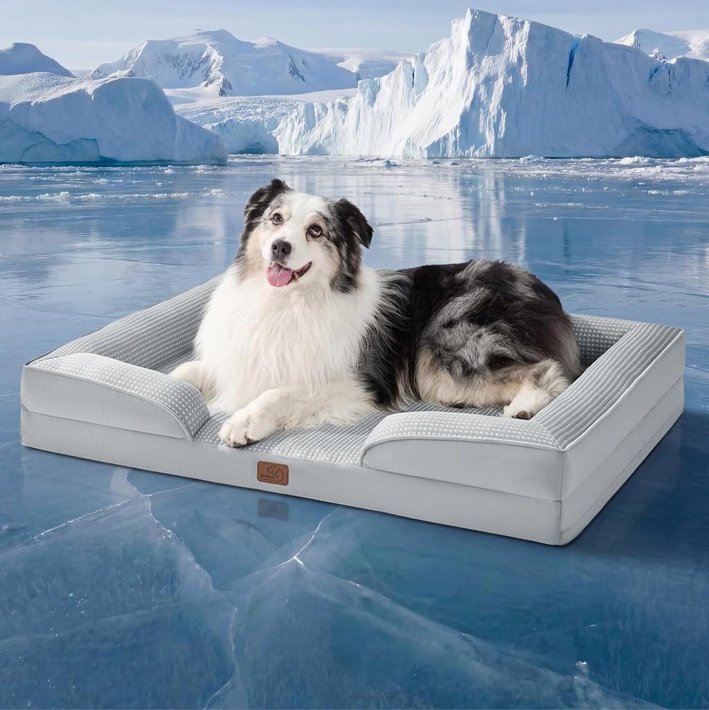 Bedsure Orthopedic Dog Bed Medium Washable Original Design, 28" Grey