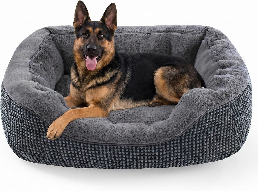 Small Dog Bed for Small Dogs, Cat Beds for Indoor Cats Washable, Orthopedic Dog Bed, Warming Soft Calming Sleeping Puppy Bed Durable Pet Bed with Anti-Slip Bottom S(20"x19"x6")