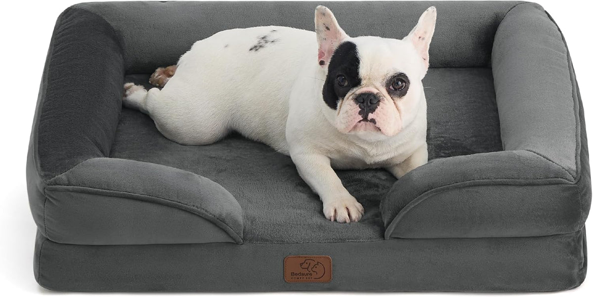 Bedsure Orthopedic Dog Bed Medium Washable Original Design, 28" Grey