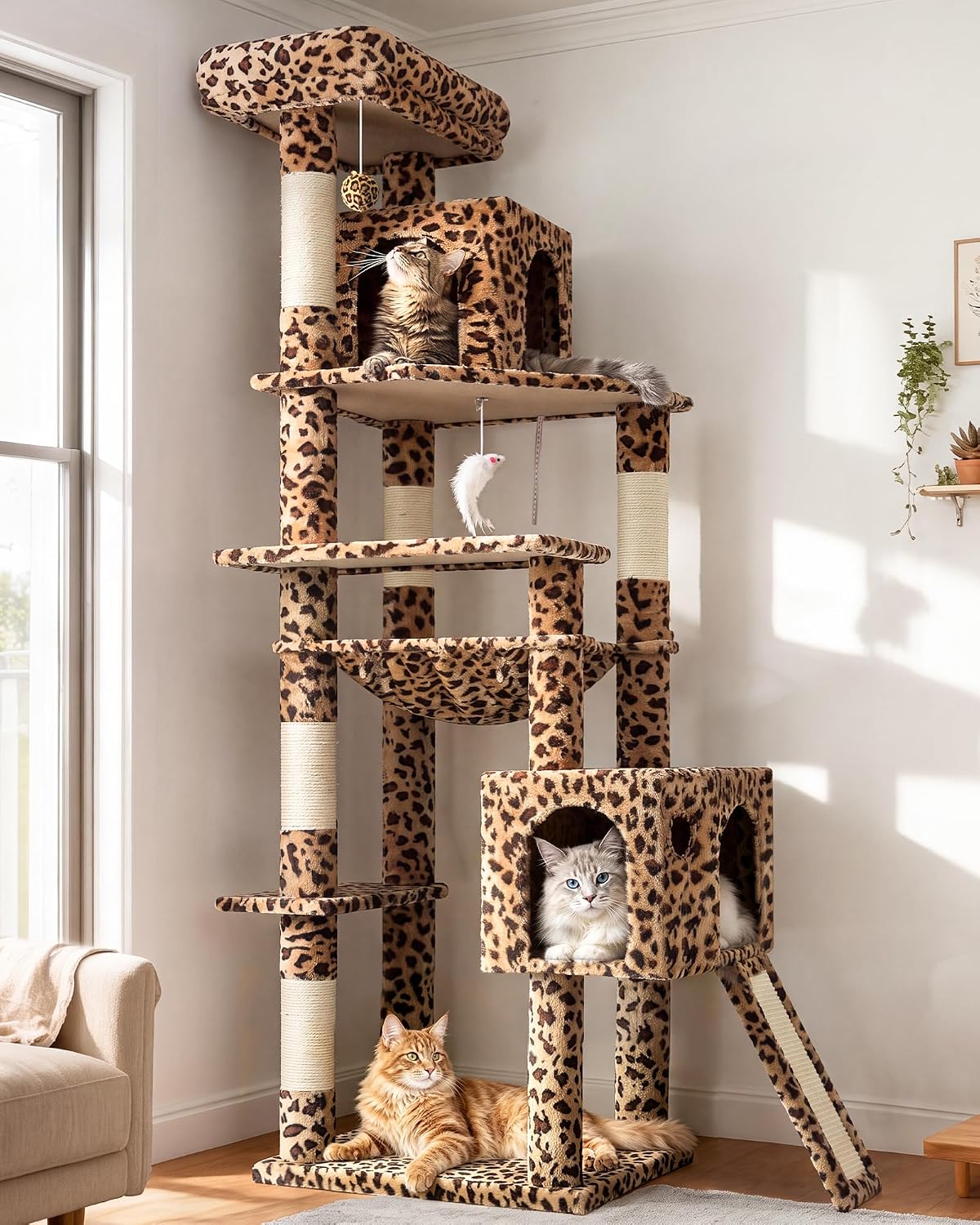 Globlazer F70 Pro Heavy Duty Cat Tree Tower for Indoor Cats Large Adult