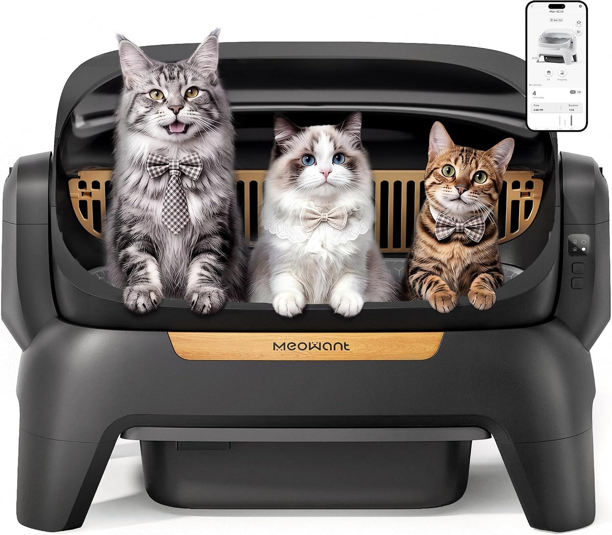 Meowant Extra Large Automatic Litter Box Infrared Scanning and Anti-Pinch