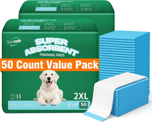 50 Pack Dog Pads XL, 30"x36" Great Value Puppy Pads