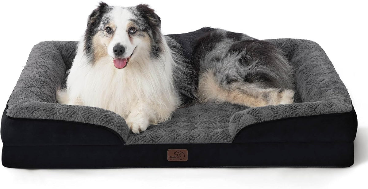 Bedsure Orthopedic Dog Bed Medium Washable Original Design, 28" Grey