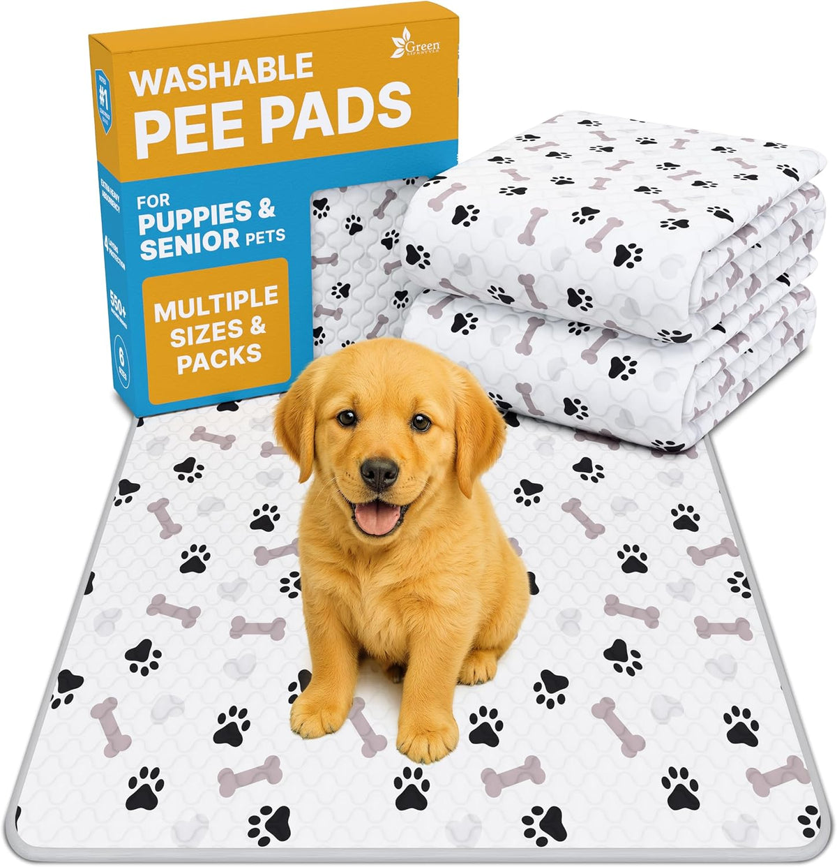 Washable Underpads - Large Pads for use as Incontinence Bed Pads, Reusable Pet Pads, Great for Dogs, Cats, Bunny, Seniors Bed Pad (Pack of 2 - 41x41)