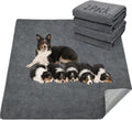 LOOBANI 2 Packs Extra Large Reusable Dog Mat for Floor, Non-Slip Washable Pee Pads for Dogs, Fast Absorbent Pet Whelping Pads, Puppy Playpen Mat for Incontinence, Housebreak, Crate, 36"x48", Gray